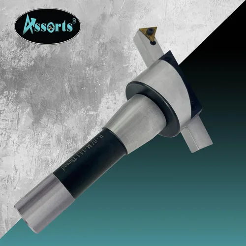 Vista 22 de Cortador de moscas de diámetro de cabeza de 2" pulgadas (1.969 in) para fresado y máquina de torno con broca de inserción de carburo reemplazable