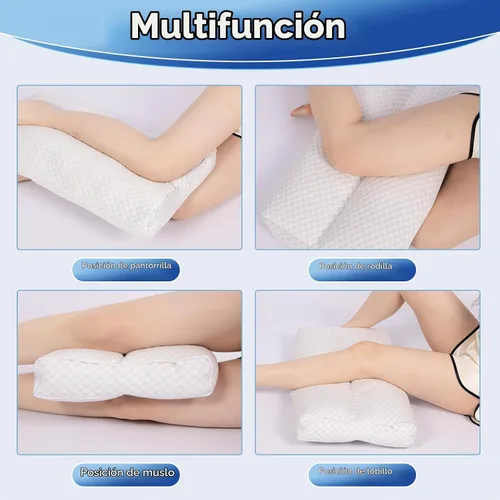 Vista 3 de Almohada de rodilla refrescante para dormir de lado, almohada de pierna de 3 pulgadas para dormir de lado, almohada de tela 100% refrescante