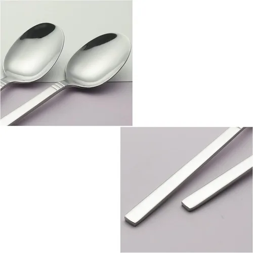 Vista 2 de Morcte Cuchara de cena de acero inoxidable de 12 piezas, cuchara de cubiertos de 7.8 pulgadas