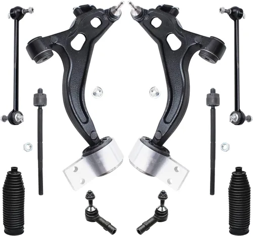 Vista 138 de Detroit Axle - Kit de suspensión delantera de 10 piezas para Chevrolet Trailblazer GMC Envoy 2004-2007 2005 2006 Soportes de brazo de control