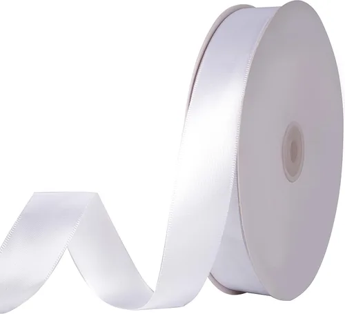Vista 8 de Cinta de satén negra de doble cara de 1 pulgada (1.0 in de ancho) para envolver regalos, decoración de boda, hacer lazos, costura, manualidades