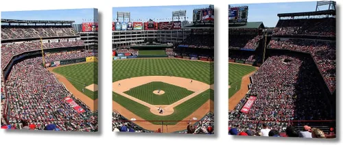 Vista 64 de TUMOVO Arte de pared en lienzo para estadio deportivo, arte de pared de campo Wrigley en Chicago, pinturas de Chicago, impresiones sobre lienzo