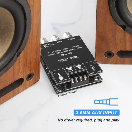 Vista 4 de 200W Bluetooth 5.0 Placa de Amplificador de Audio Estéreo de Potencia con Control de Agudos y Graves 2.0 Canal Mini Amplificador Digital Inalámbrico