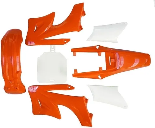 Vista 4 de Kit de carenado de plástico, piezas de guardabarros y asiento negro para Apollo 110cc 125cc 150cc Pit Dirt Bike (4naranja + 3blanco)