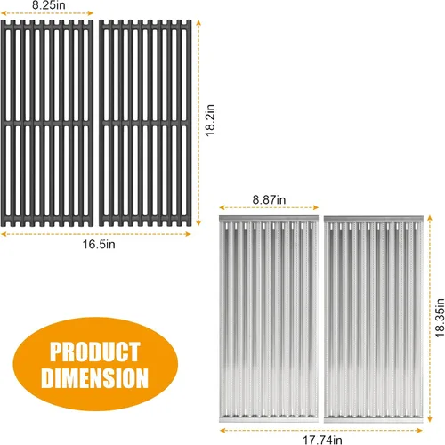 Vista 2 de 18 7/20 "piezas de repuesto de emisor infrarrojo estampado para Charbroil Commercial Tru-Infrared antes de 2015 463243911 463246909 G515-4700-W1