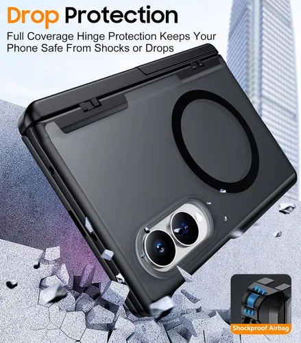 Vista 4 de SPIDERCASE Funda para Samsung Galaxy Z Fold 8, protector de pantalla integrado, protección de bisagra, función atril, funda protectora de cuerpo