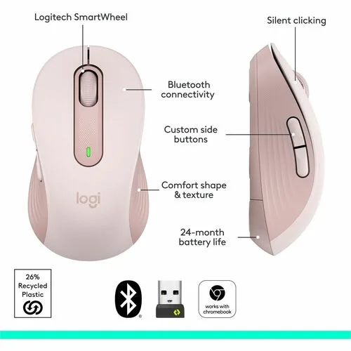 Vista 8 de Signature M650 Medium Wireless Mouse Ro