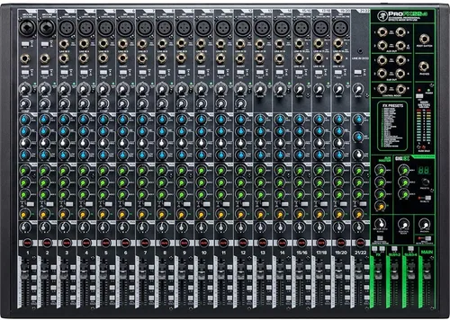 Vista 5 de Mackie ProFX22v3 Mezclador de efectos profesionales de 22 canales con paquete USB con Tascam Auriculares profesionales cerrados y estuche rígido