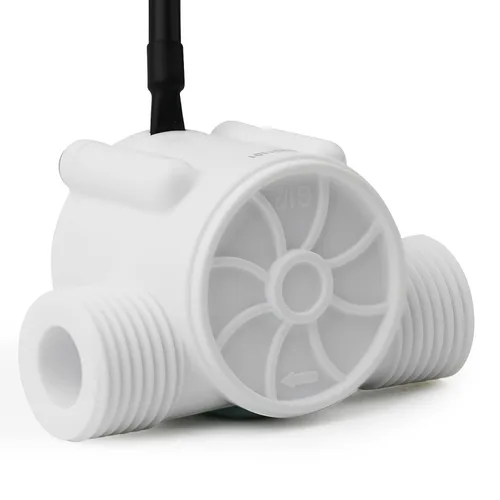 Vista 2 de DIGITEN FL-408W-P Medidor de flujo de agua de 1/2 pulgada con interruptor de sensor Hall de rosca BSP, contador de medidor de flujo impermeable