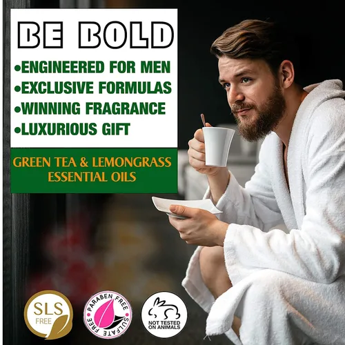 Vista 3 de Cesta de regalo de spa para hombres, juego de regalo de baño y cuerpo. Cesta de spa para hombre para regalos de vacaciones para él (XL)