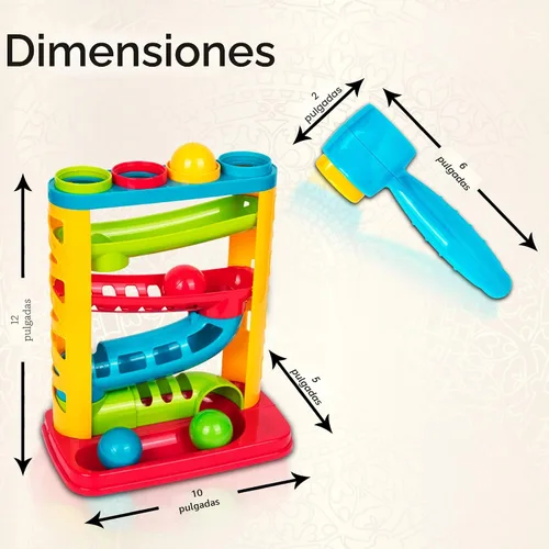 Vista 4 de Súper durable "Pound A Ball" de Playkidz, una gran diversión para los niños pequeños