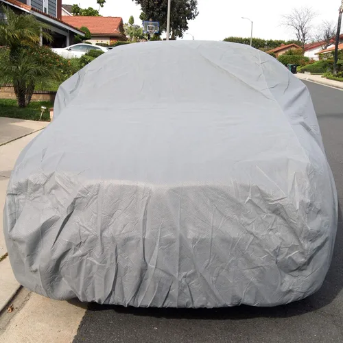 Vista 12 de Fundas impermeables para automóvil de 7 capas para todo tipo de clima, funda resistente para automóviles y automóviles, cubierta de lluvia