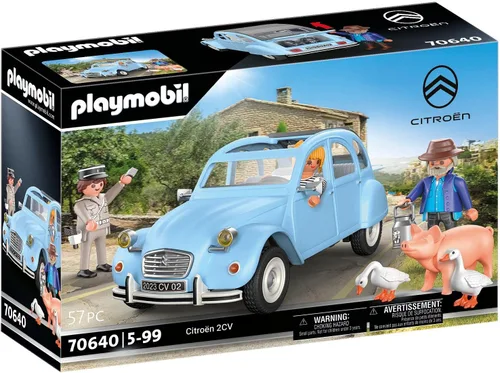 Vista 2 de PLAYMOBIL Classic Car 70640 Citroën 2 CV, pato con capucha extraíble, coleccionable para fanáticos de los coches, juguete para coleccionistas