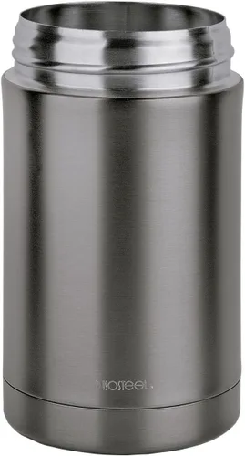 Vista 2 de Isosteel VA-9684AT Recipiente de alimentos al vacío de doble pared de acero inoxidable 18/8 de 17 fl. oz, gris titanio
