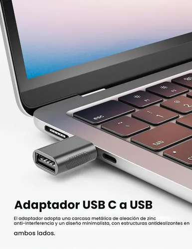 Vista 2 de Adaptador USB C (paquete de 4), conector tipo C macho a USB hembra, adaptador USB 3.0 hembra a Thunderbolt 4/3 compatible con MacBook Pro