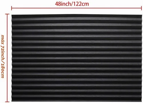 Vista 5 de LUCKUP 1 Paquete Persiana de Tela Plisada Filtrante de Luz Sin Cordón, Fácil de Cortar e Instalar, con 2 Clips (48"x72" - 1 Paquete, Negro)