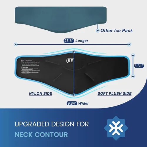Vista 4 de REVIX Envoltorio de Hielo para Cuello Paquete de Hielo para Cuello y Hombros, Terapia para Promover la Flexibilidad y Movilidad, Paquetes de Gel