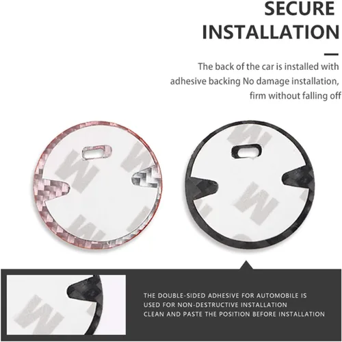 Vista 5 de Adhesivo negro para interruptor de arranque de encendido para Mazda 3 Axela para Mazda 6 Atenza CX-3 CX-4 CX-5 CX-8 MX-5 Cubierta de botón de motor