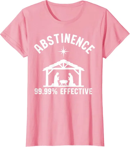 Vista 14 de Abstinence 99.99 Percent Effective Nativity Christmas Joke T-Shirt