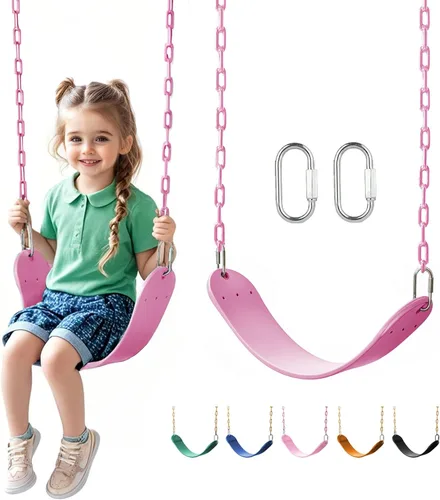 Vista 11 de Asiento de columpio resistente, cadenas de 66" resistentes al óxido con sección recubierta de PPC de 30", accesorios de repuesto