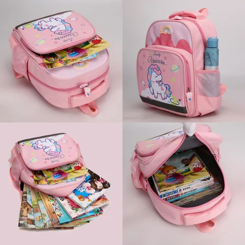 Vista 4 de LESNIC Mochila A8 para niños, Rosado, Mochilas para niños