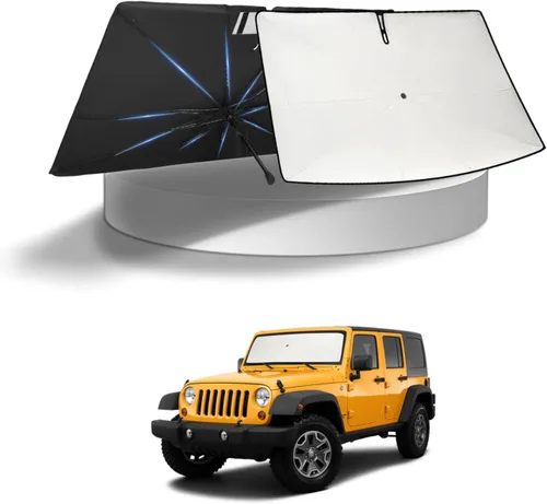Vista 281 de KUST - Parasol plegable para parabrisas para BMW X1 E84, accesorios 2011 2012 2013 2014 2015, protector de visera de sol ajustable que bloquea