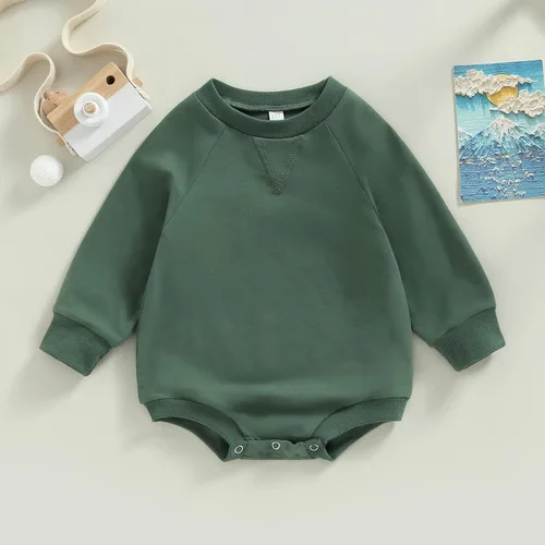 Vista 2 de Sudadera de gran tamaño para bebé, niña, niño, suéter de manga larga, con burbujas