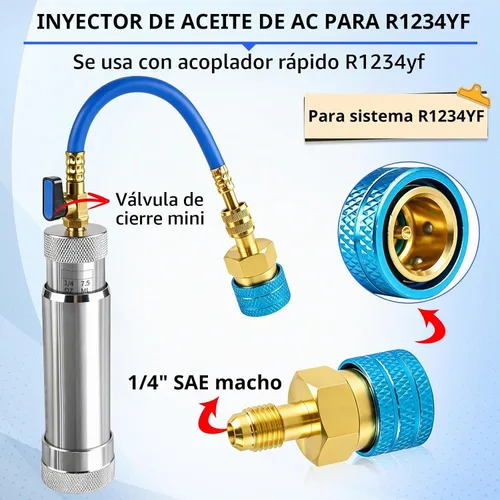 Vista 4 de Inyector de tinte de CA 1234YF con válvula de bola de cierre
