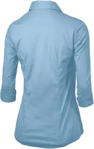 Vista 3 de OLLIE ARNES Blusa sexy de trabajo con botones para mujer