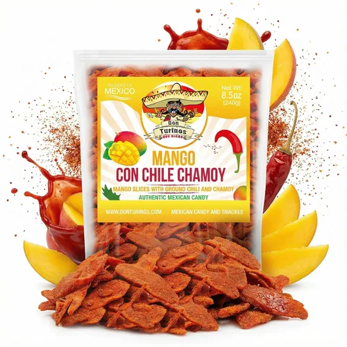Vista 10 de Chili Chamoy Mango Rebanadas 16oz - Dulce mexicano a granel Dulce Picante Fruta Seca