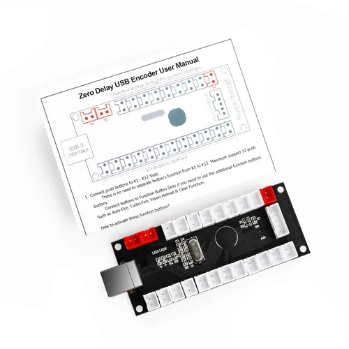 Vista 7 de Z ZOTHINGTON Zero Delay USB Encoder PC to SANWA JoystickSANWA Arcade Button for PC, MAME, Raspberry Pi, Arcade1Up - Three 5V Power Output for led