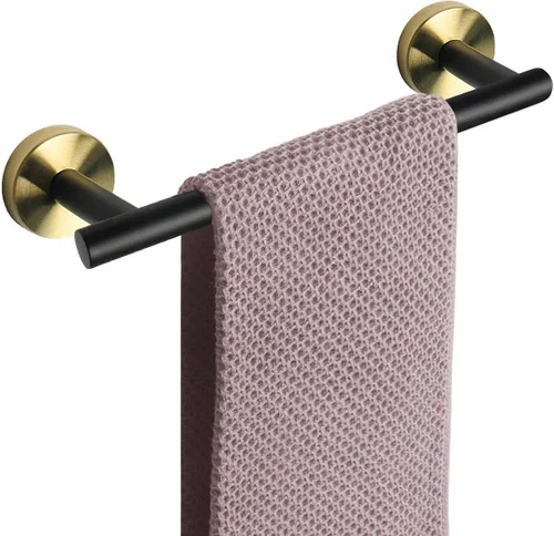 Vista 34 de NearMoon - Barra para toallas de baño, accesorios de baño de acero inoxidable, para toalla de ducha para baño, soporte de toalla montado en la pared