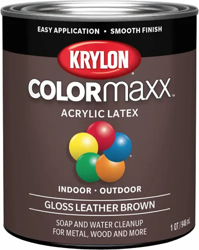 Vista 19 de Krylon K05647007 COLORmaxx - Pintura acrílica de látex para uso en interiores y exteriores, 1 cuarto de galón (paquete de 1), negro, 31 onzas