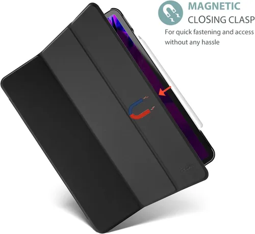Vista 8 de ProCase Funda Inteligente para iPad Pro 12.9 2022/2021/2020/2018, Carcasa Trasera Rígida Delgada con Soporte Cubierta Inteligente para iPad Pro