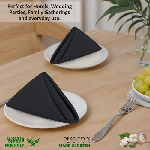 Vista 7 de Ruvanti - Servilletas de tela, paquete de 6, 45x45 centímetros, 100% algodón, lavables, suaves y absorbentes, perfectas para bodas, cenas de Belleza