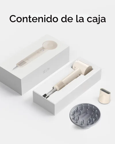 Vista 9 de Secador de Pelo Laifen SE Lite, Secador de Pelo Iónico Negativo con Motor Sin Escobillas de 100,000 RPM para Secado Rápido, Secador de Pelo de Alta