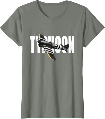 Vista 13 de RAF Hawker Typhoon WW2 Fighter Aircraft T-Shirt