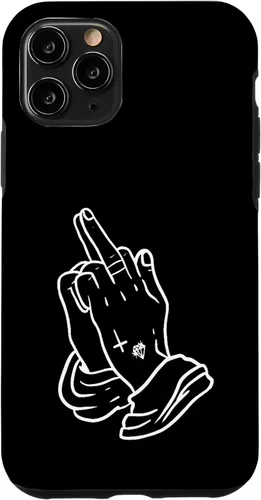 Vista 29 de Praying Hands Show Middle Finger Men's T-Shirt Women Case for iPhone 17