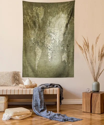 Vista 97 de Ambesonne Tapiz de arte afro, hombre negro fuerte con una corona de trazos impresión de pintura moderna, decoración de tela para colgar en la pared