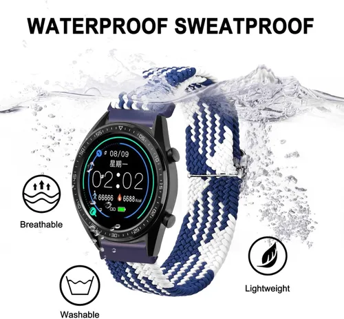 Vista 6 de BISONSTRAP Correas de reloj de nailon, correas trenzadas ajustables para hombres y mujeres, 0.630 in, 0.709 in, 0.748 in, 0.787 in, 0.866 in