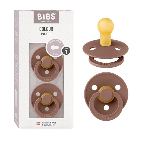 Vista 47 de BIBS - Paquete de 2 chupetes para bebés, goma natural libre de bisfenol A, hechos en Dinamarca, colección Colour, para bebés de 18+ meses, azul bebé