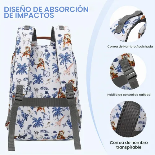 Vista 5 de BILLITON MSHI Mochila Bolsa para Pañales (Gris), Moderno