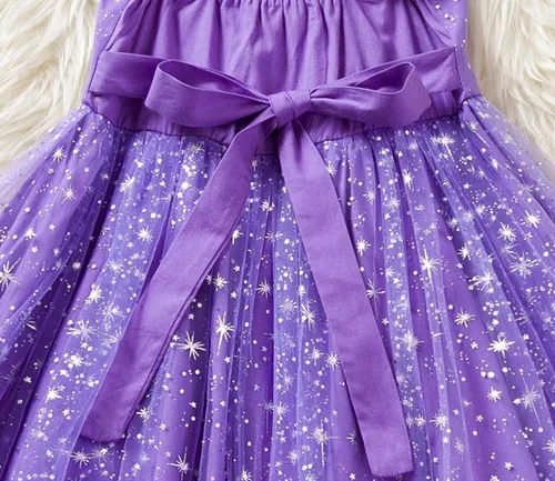 Vista 4 de HNXDYY Baby Girl Tutu Dress Bling Sequins Printed Princess Birthday Party Tutu Gown
