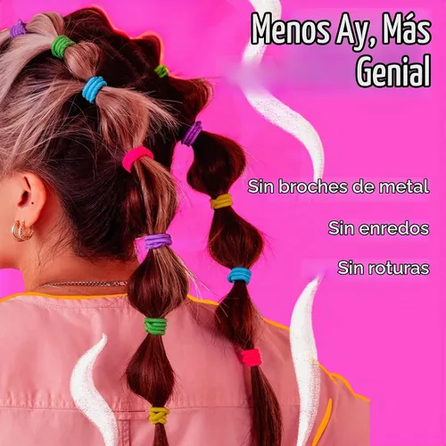 Vista 8 de Goody Bandas Elásticas para el Cabello Ouchless para Niños – Sin Tirones, Sin Roturas, Sujeción Sin Enredos para Cabello Fino – 40