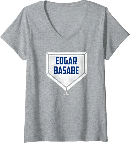 Vista 5 de Womens Home Plate Gameday Edgar Basabe Prospect Baseball Fan Gear V-Neck T-Shirt