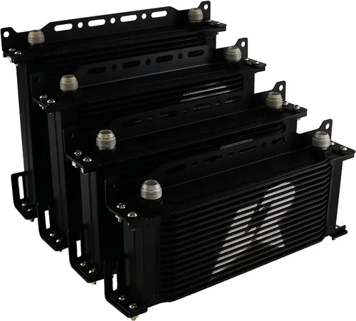 Vista 7 de Transmisión universal del motor de aluminio AN10 30 hileras kit de enfriador de aceite con soporte + manguera adaptadora+kit de ventilador de 7