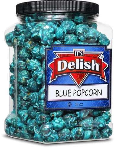 Vista 11 de Palomitas de maíz gourmet con sabor a plátano amarillo de It's Delish, envase jumbo de 16 oz Snack de pop corn aireado a granel - Temática frutal