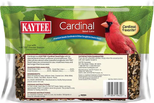 Vista 2 de Kaytee Cardinal Seed Cake, alimento para pájaros silvestres, 1.85 libras (paquete de 2)