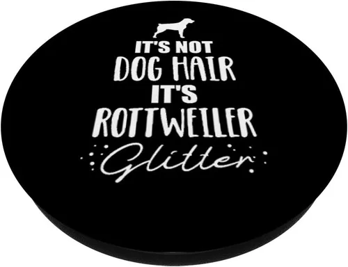 Vista 2 de No es pelo de perro, es Rottweiler PopSockets agarre y soporte para teléfonos y tabletas, Negro