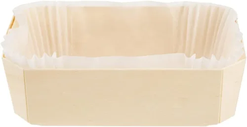 Vista 12 de Restaurantware Taipei - Moldes de madera para hornear de 17 onzas, 100 moldes desechables listos para horno, con forros de papel, recipientes